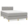 Box spring bed with light gray fabric mattress 120x200 cm by vidaXL, Beds and slatted bases - Ref: Foro24-3140841, Price: 373...
