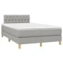 Box spring bed with light gray fabric mattress 120x200 cm by vidaXL, Beds and slatted bases - Ref: Foro24-3140841, Price: 373...
