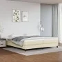 Cama box spring con colchón cuero sintético crema 200x200 cm de vidaXL, Camas y somieres - Ref: Foro24-3144281, Precio: 503,5...