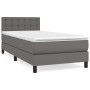 Cama box spring con colchón cuero sintético gris 80x200 cm de vidaXL, Camas y somieres - Ref: Foro24-3141093, Precio: 277,17 ...
