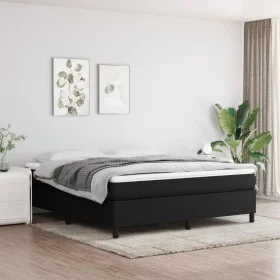 Box spring bed with black fabric mattress 160x200 cm by vidaXL, Beds and slatted bases - Ref: Foro24-3144433, Price: 471,95 €...