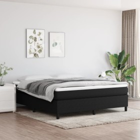 Cama box spring con colchón tela negro 160x200 cm de vidaXL, Camas y somieres - Ref: Foro24-3144433, Precio: 467,79 €, Descue...