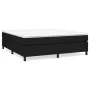 Box spring bed with black fabric mattress 160x200 cm by vidaXL, Beds and slatted bases - Ref: Foro24-3144433, Price: 471,95 €...