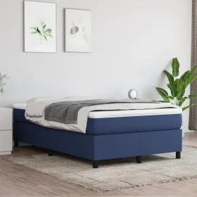 Box spring bed with blue fabric mattress 120x200 cm by vidaXL, Beds and slatted bases - Ref: Foro24-3144413, Price: 374,00 €,...