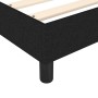 Cama box spring con colchón tela negro 160x200 cm