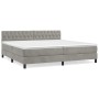 Boxspringbett mit hellgrauer Samtmatratze 200x200 cm von vidaXL, Betten und Lattenroste - Ref: Foro24-3141503, Preis: 553,35 ...