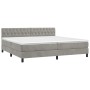 Boxspringbett mit hellgrauer Samtmatratze 200x200 cm von vidaXL, Betten und Lattenroste - Ref: Foro24-3141503, Preis: 553,35 ...
