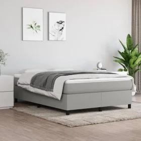 Boxspringbett mit hellgrauer Stoffmatratze 140x200 cm von vidaXL, Betten und Lattenroste - Ref: Foro24-3144423, Preis: 373,97...