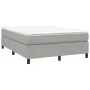Box spring bed with light gray fabric mattress 140x200 cm by vidaXL, Beds and slatted bases - Ref: Foro24-3144423, Price: 373...