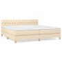 Boxspringbett mit cremefarbener Stoffmatratze 200x200 cm von vidaXL, Betten und Lattenroste - Ref: Foro24-3140886, Preis: 553...