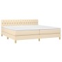 Boxspringbett mit cremefarbener Stoffmatratze 200x200 cm von vidaXL, Betten und Lattenroste - Ref: Foro24-3140886, Preis: 553...