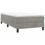 Boxspringbett mit hellgrauer Samtmatratze 100x200 cm von vidaXL, Betten und Lattenroste - Ref: Foro24-3144315, Preis: 285,73 ...