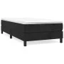 Box spring bed with black synthetic leather mattress 90x190 cm by vidaXL, Beds and slatted bases - Ref: Foro24-3144305, Price...
