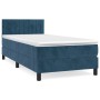 Box spring bed with dark blue velvet mattress 100x200 cm by vidaXL, Beds and slatted bases - Ref: Foro24-3141411, Price: 310,...