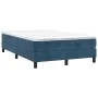Box spring bed with dark blue velvet mattress 120x200 cm by vidaXL, Beds and slatted bases - Ref: Foro24-3144325, Price: 353,...