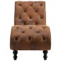Diván de piel de ante artificial marrón de vidaXL, Divanes - Ref: Foro24-248607, Precio: 264,26 €, Descuento: %