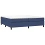 Box spring bed with blue fabric mattress 200x200 cm by vidaXL, Beds and slatted bases - Ref: Foro24-3144453, Price: 561,96 €,...