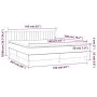 Box spring bed with light gray velvet mattress 160x200 cm by vidaXL, Beds and slatted bases - Ref: Foro24-3141431, Price: 484...