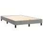 Box spring bed with light gray velvet mattress 120x200 cm by vidaXL, Beds and slatted bases - Ref: Foro24-3141533, Price: 376...