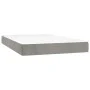 Box spring bed with light gray velvet mattress 120x200 cm by vidaXL, Beds and slatted bases - Ref: Foro24-3141533, Price: 376...