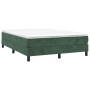 Box spring bed with dark green velvet mattress 140x190 cm by vidaXL, Beds and slatted bases - Ref: Foro24-3144330, Price: 389...