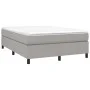Box spring bed with light gray fabric mattress 140x190 cm by vidaXL, Beds and slatted bases - Ref: Foro24-3144415, Price: 404...