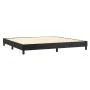 Box spring bed with black synthetic leather mattress 200x200 cm by vidaXL, Beds and slatted bases - Ref: Foro24-3141143, Pric...