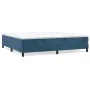 Cama box spring con colchón terciopelo azul oscuro 200x200 cm de vidaXL, Camas y somieres - Ref: Foro24-3144355, Precio: 498,...