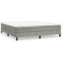 Box spring bed with light gray velvet mattress 180x200 cm by vidaXL, Beds and slatted bases - Ref: Foro24-3144345, Price: 460...