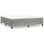 Box spring bed with light gray velvet mattress 180x200 cm by vidaXL, Beds and slatted bases - Ref: Foro24-3144345, Price: 458...