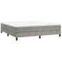 Box spring bed with light gray velvet mattress 180x200 cm by vidaXL, Beds and slatted bases - Ref: Foro24-3144345, Price: 460...