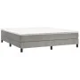 Box spring bed with light gray velvet mattress 180x200 cm by vidaXL, Beds and slatted bases - Ref: Foro24-3144345, Price: 458...