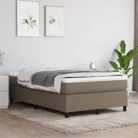 Box spring bed with taupe gray fabric mattress 120x200 cm by vidaXL, Beds and slatted bases - Ref: Foro24-3144411, Price: 334...
