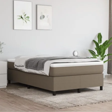 Box spring bed with taupe gray fabric mattress 120x200 cm by vidaXL, Beds and slatted bases - Ref: Foro24-3144411, Price: 334...