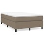 Box spring bed with taupe gray fabric mattress 120x200 cm by vidaXL, Beds and slatted bases - Ref: Foro24-3144411, Price: 341...