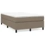 Box spring bed with taupe gray fabric mattress 120x200 cm by vidaXL, Beds and slatted bases - Ref: Foro24-3144411, Price: 334...