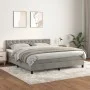 Boxspringbett mit hellgrauer Samtmatratze 160x200 cm von vidaXL, Betten und Lattenroste - Ref: Foro24-3141491, Preis: 517,44 ...