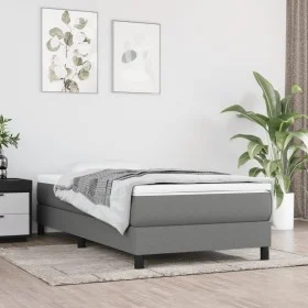 Box spring bed with dark gray fabric mattress 80x200 cm by vidaXL, Beds and slatted bases - Ref: Foro24-3144030, Price: 277,2...