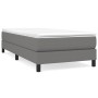 Cama box spring con colchón tela gris oscuro 80x200 cm de vidaXL, Camas y somieres - Ref: Foro24-3144030, Precio: 252,32 €, D...