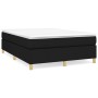 Box spring bed with black fabric mattress 140x200 cm by vidaXL, Beds and slatted bases - Ref: Foro24-3144524, Price: 404,04 €...