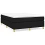 Box spring bed with black fabric mattress 140x200 cm by vidaXL, Beds and slatted bases - Ref: Foro24-3144524, Price: 396,89 €...