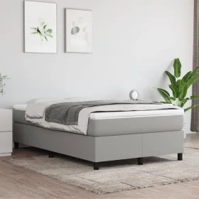 Box spring bed with light gray fabric mattress 120x200 cm by vidaXL, Beds and slatted bases - Ref: Foro24-3144407, Price: 346...