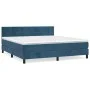 Box spring bed with dark blue velvet mattress 180x200 cm by vidaXL, Beds and slatted bases - Ref: Foro24-3141321, Price: 561,...