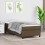 Cama box spring con colchón tela marrón oscuro 100x200 cm de vidaXL, Camas y somieres - Ref: Foro24-3144402, Precio: 302,81 €...