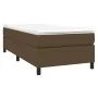 Box spring bed with dark brown fabric mattress 100x200 cm by vidaXL, Beds and slatted bases - Ref: Foro24-3144402, Price: 303...