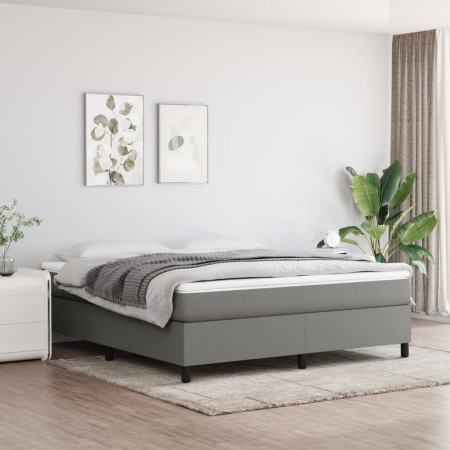 Boxspringbett mit dunkelgrauer Stoffmatratze 160x200 cm von vidaXL, Betten und Lattenroste - Ref: Foro24-3144432, Preis: 458,...