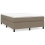 Box spring bed with taupe gray fabric mattress 140x200 cm by vidaXL, Beds and slatted bases - Ref: Foro24-3144427, Price: 427...