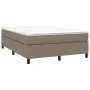 Box spring bed with taupe gray fabric mattress 140x200 cm by vidaXL, Beds and slatted bases - Ref: Foro24-3144427, Price: 427...