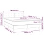 Box spring bed with black velvet mattress 140x190 cm by vidaXL, Beds and slatted bases - Ref: Foro24-3141541, Price: 428,27 €...