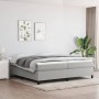Cama box spring con colchón tela gris claro 200x200 cm de vidaXL, Camas y somieres - Ref: Foro24-3144447, Precio: 586,72 €, D...